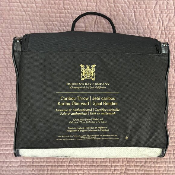 Hudson's Bay Company 100% Wool Caribou Throw, Made in England - Picture 4 of 11